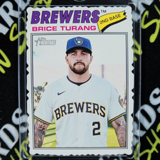 2026 Topps Heritage Brice Turang Deckle Edge Die-cut SP Brewers