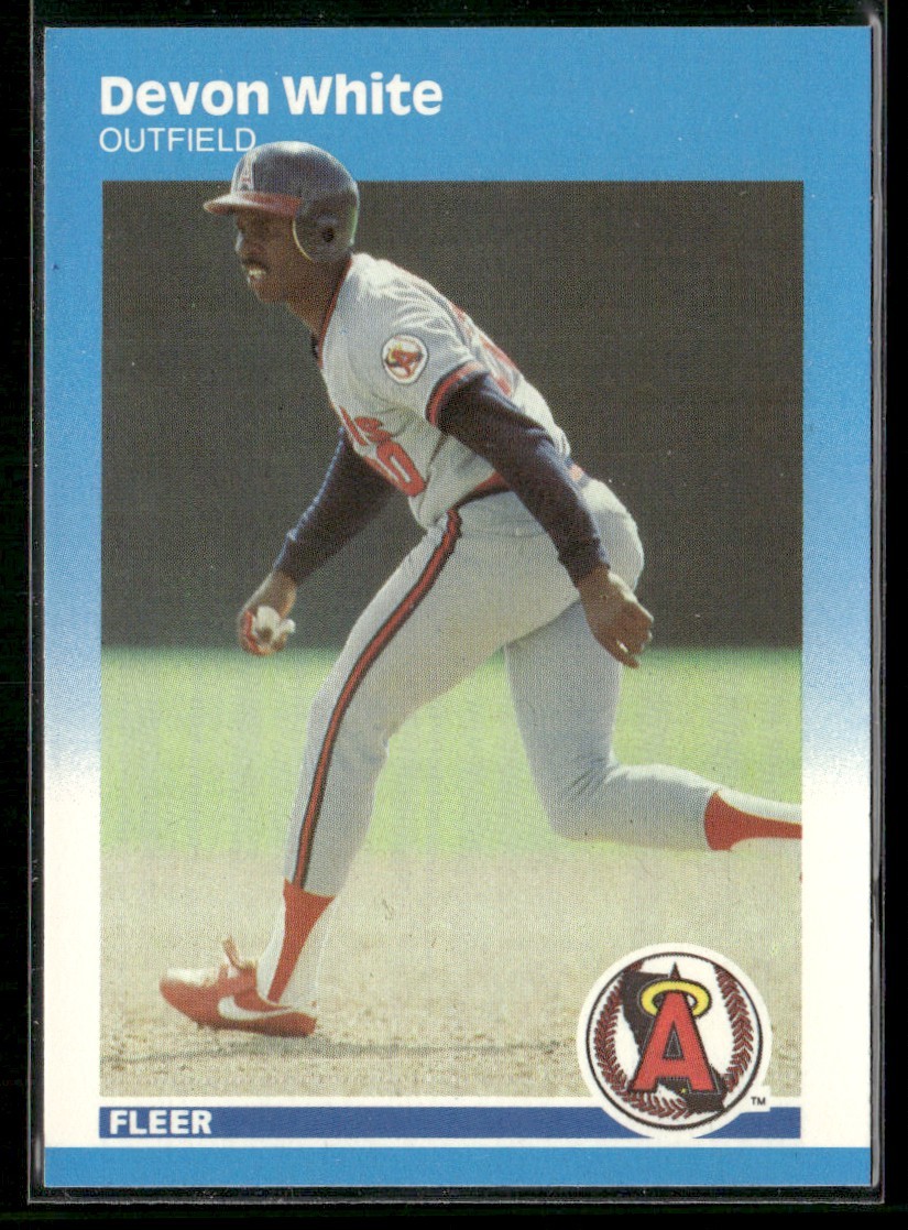 1987 Fleer Glossy Update Devon White Rookie California Angels #U-123