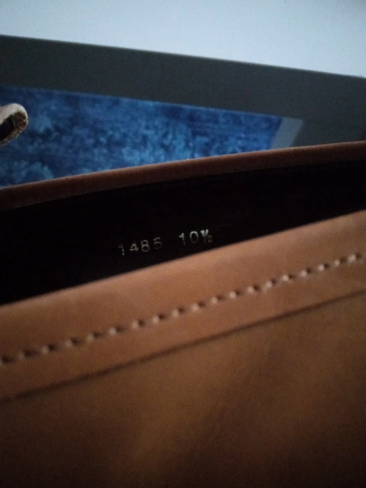 Leather Loafers Used Prada Sz10/Half Small Spot, Lots Of#1485lots Wear Left. - Image 4 of 4