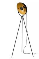 Tripod Stehleuchte Verstellbar Schwarz Gold Wohnzimmer 148 Cm E27 Stehlampe BüRo