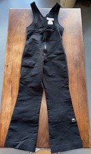 Obermeyer Vintage Black Wool Blend Ski Bib Women  s Size 8