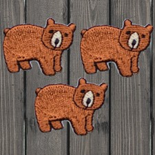 Mini Bear Embroidered Patch   3-Pack   Iron On