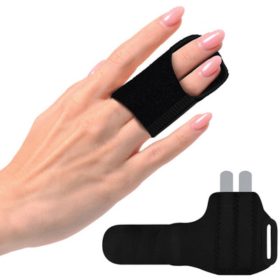 Upgraded Finger Splint Finger Buddy Splints with 2 Metal Bars, Adjustable Trigge