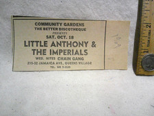 Little Anthony & the Imperials 1969 AD vintage club date QUEENS VILLAGE NY !