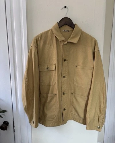 Auralee Cotton Canvas Chore Jacket Made in Japan (Yellow) - product listing photo