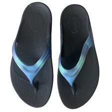 Oofos Oolala Luxe Atlantis Women  s Thong Recovery Comfort Sandals Size 8