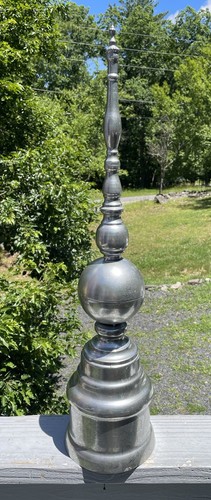 28" Vintage Steel Roof Finial Architectural Ridge Spire Top Hardware Sculpture
