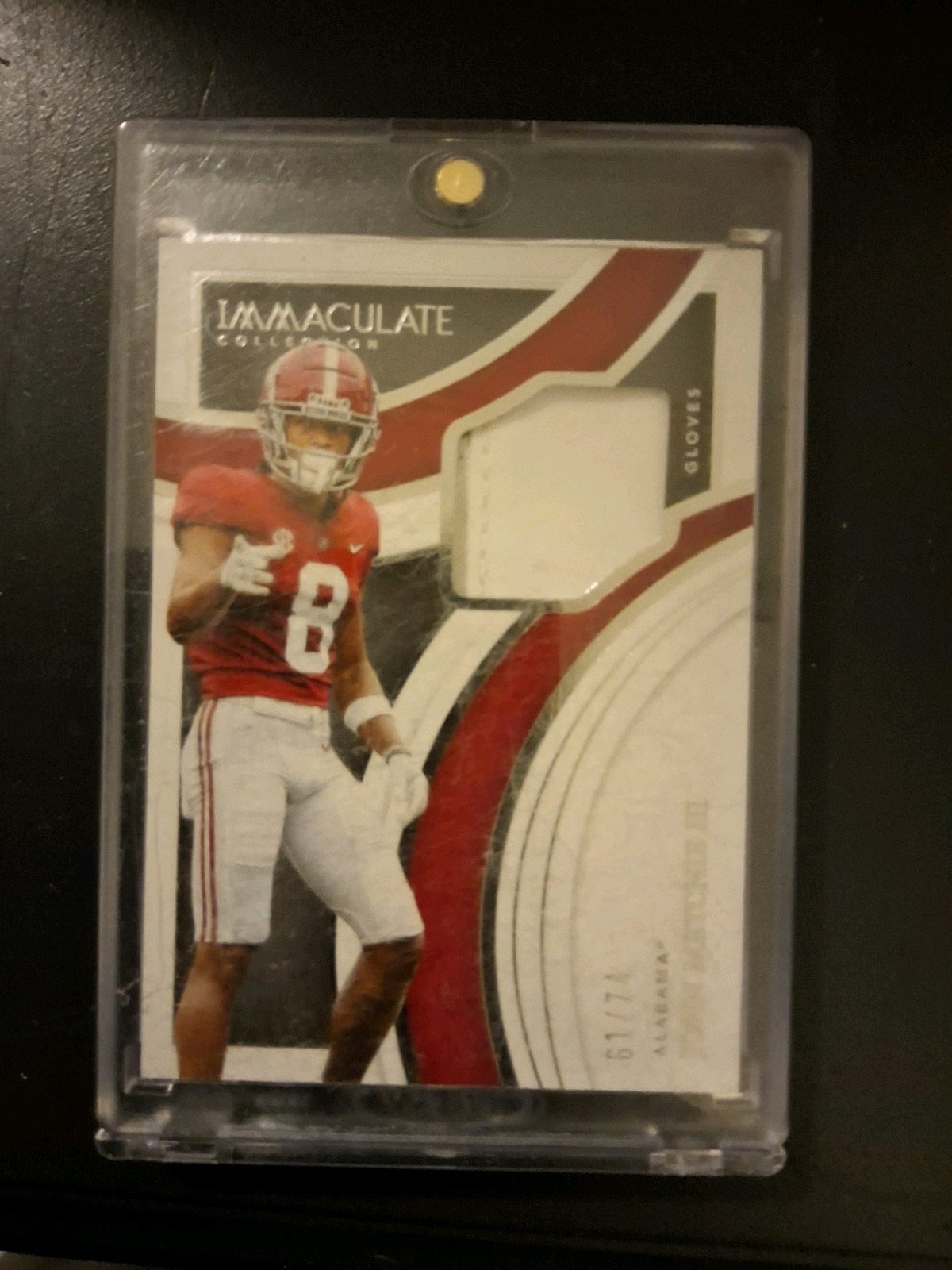 John Metchie Panini Immaculate Collection Collegiate Immaculate Gloves Memorabilia #IGJME Base