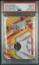 2023 PANINI PHOENIX CALLIGRAPHY GOLD #CGASG ALPEREN SENGUN 9/10 PSA 9 AUTO 10