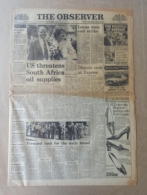 Newspaper Back Issues 1977 - 1979 Social History Broadsheet Tabloid
