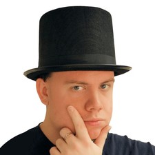 Black Top Hat Costume Accessory