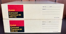 Vintage Kodak Carousel Transvue 80 Projector Slide Tray w/Original Box Lot Of 2