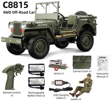 JJRC C8815 1/10 Army Military Car 2.4G 4WD With Lights 2 Battery