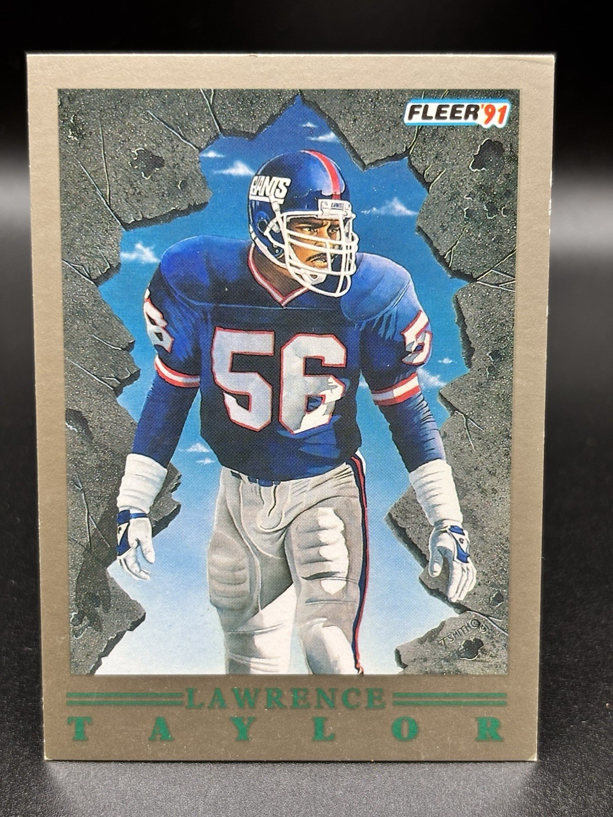 1991 Fleer Pro-Vision Visions LAWRENCE TAYLOR The Enforcer #3 NY Giants HOF