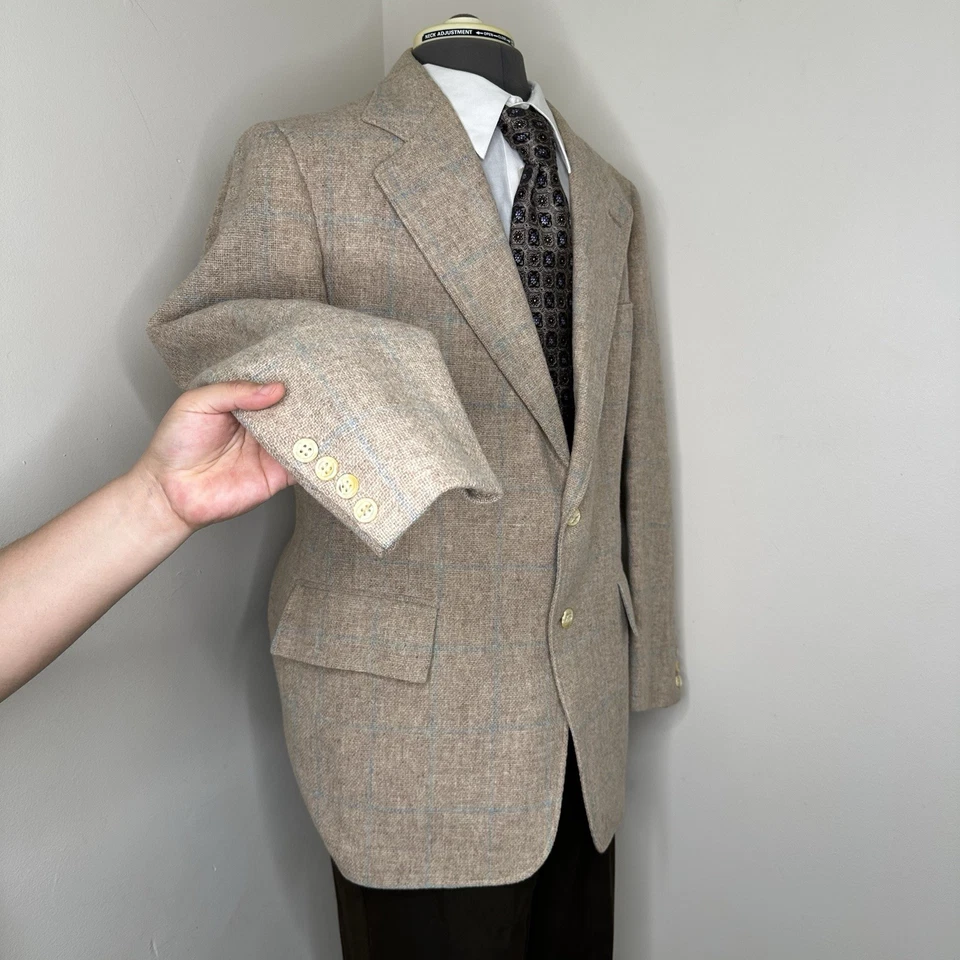 Blazer 41R de Cricketeer de la década de 1960 de lana tweed grande 45" abrigo deportivo traje chaqueta EE. UU. Foto 4 de 4