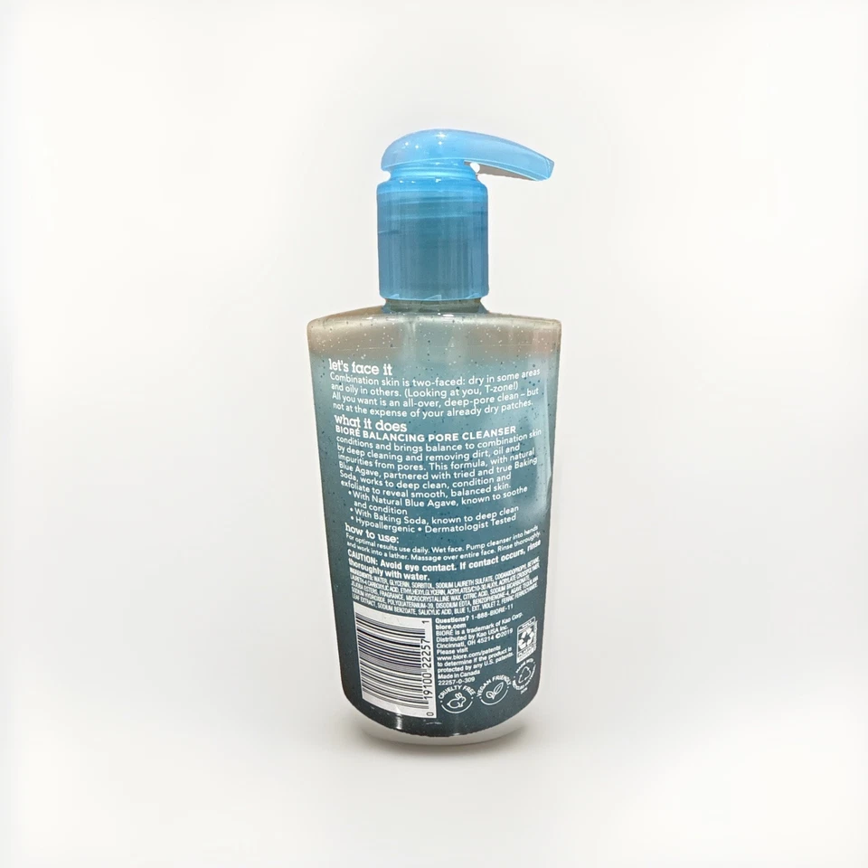 Biore Blue Agave + Baking Soda Balancing Pore Cleanser, Exfoliates, 6.77oz - Image 2 of 2