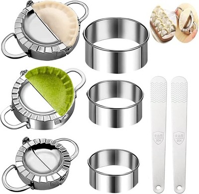 8 pieces stainless steel ravioli cookie cutter, mouth shaper, dumpling shaper,
