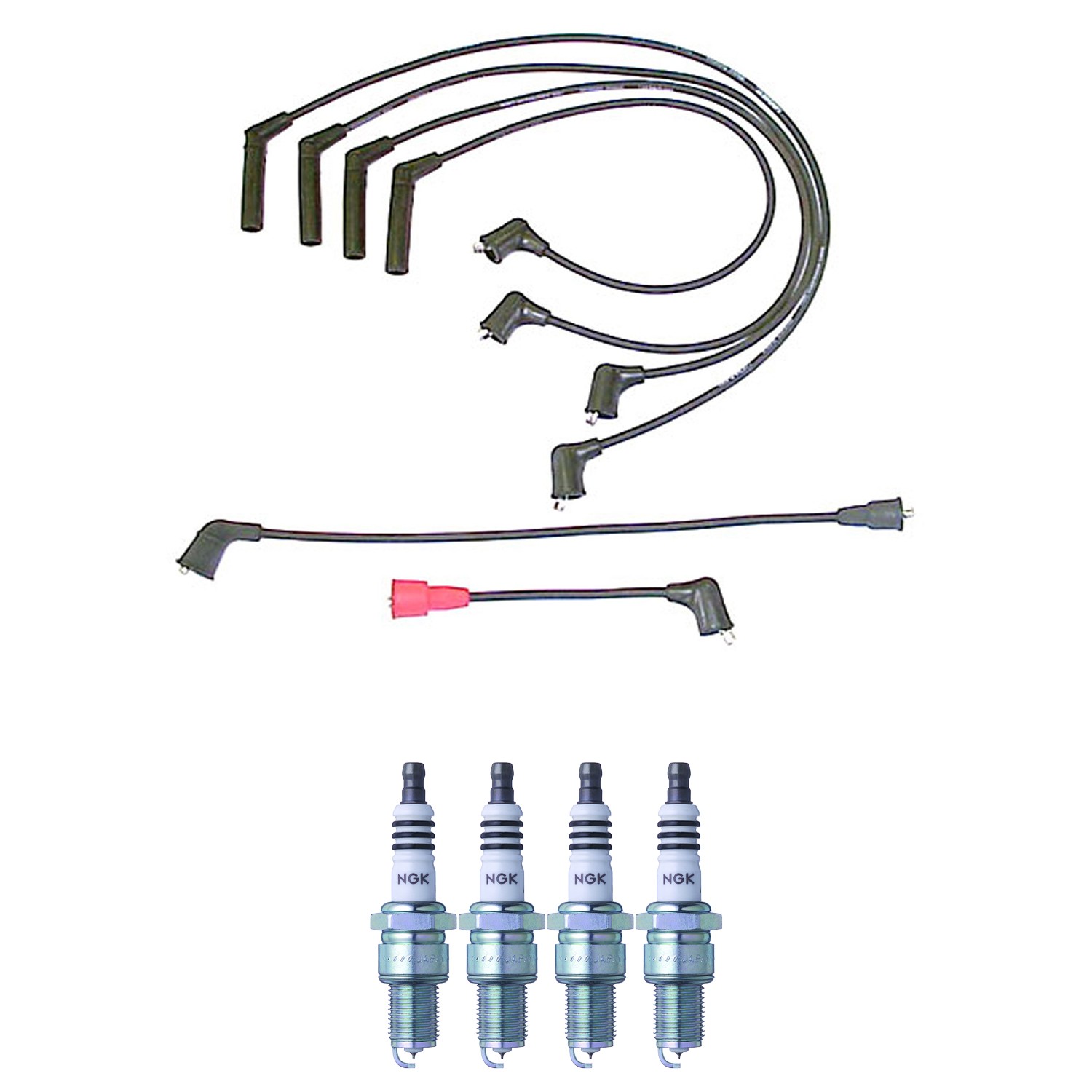 Denso Ignition Wires and NGK Spark Plugs Kit for Mitsubishi Mighty Max Precis L4
