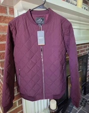 Mens Tacvosen Bomber Jacket Size X-Large New with Tags Burgundy
