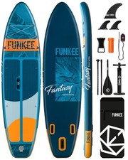 11   34" 6" Extra Wide Inflatable Stand Up Paddle Board, Sup Board with Remova...
