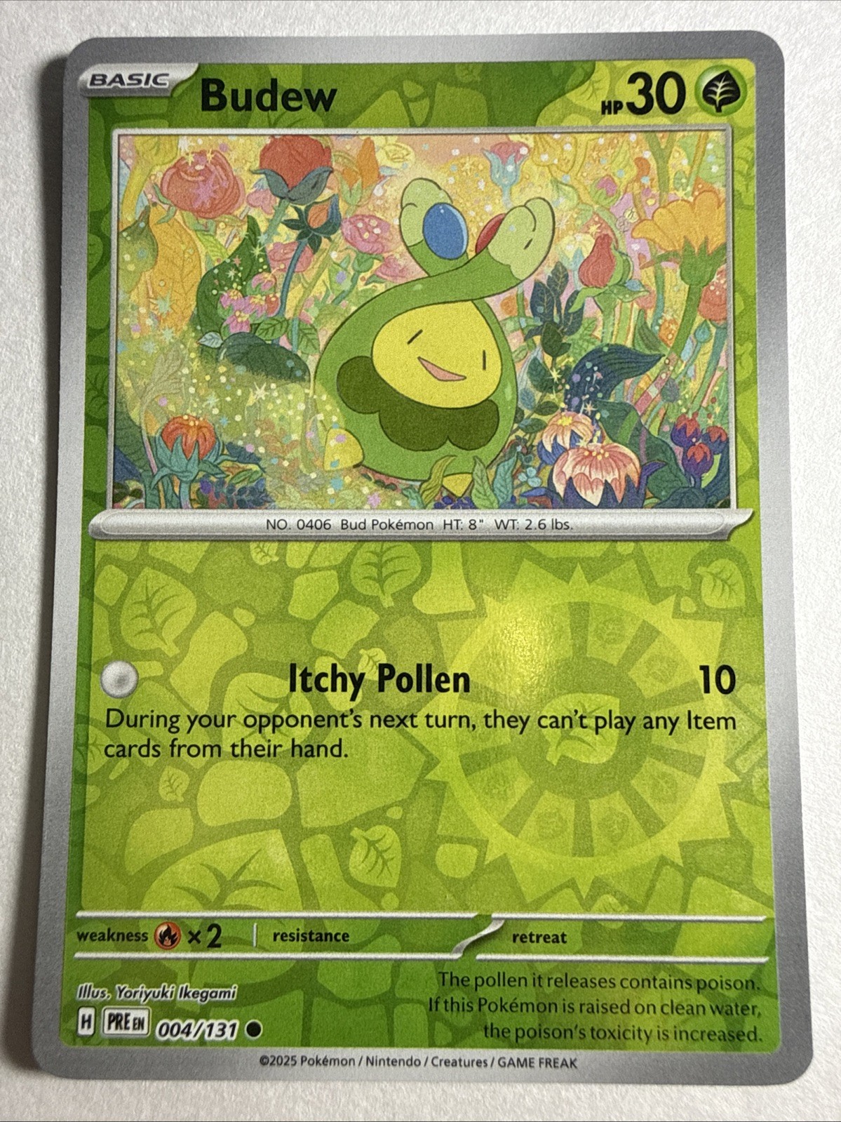 Budew 04/131 - Prismatic Evolutions - Reverse Holo - 4/131 Pokemon TCG Playable