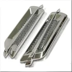 CAR SIDE FENDER AIR FLOW SCOOP DECORATION VENT COVER CHROME X 2 PIECES