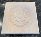 Tudor Rose Engraving Trim Wood, Corner Trim Block, Door Trim Block, Window Trim 