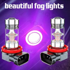 For Honda Accord Civic 2006-2019 2× H11/H8/H9 Fog Light pink purple LED Bulbs