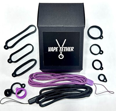 lost vape lanyard Anti-Lost Theft Utility Strap Lanyard- Universal Small Device Tether  Set-Purple
