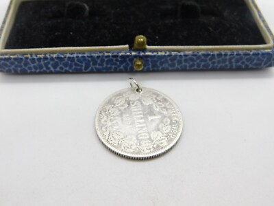 Sterling Silber Südafrikanischer Burenkrieg Ära 1 Schilling Charm Anhänger 1894