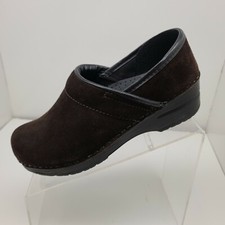 Sanita Womens Clogs Brown Suede Casual Slip On Comfort Walk Size 38 US 7