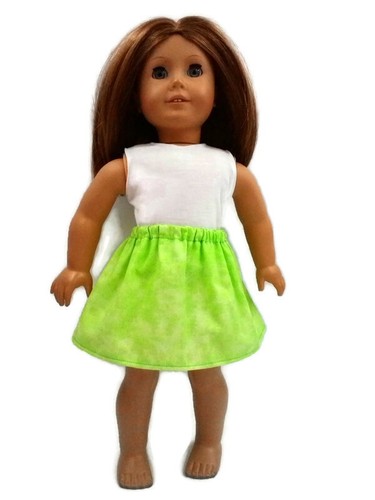 Skirt fits American Girl dolls 18" Doll Clothes Variegated Green color  - Bild 3 von 4