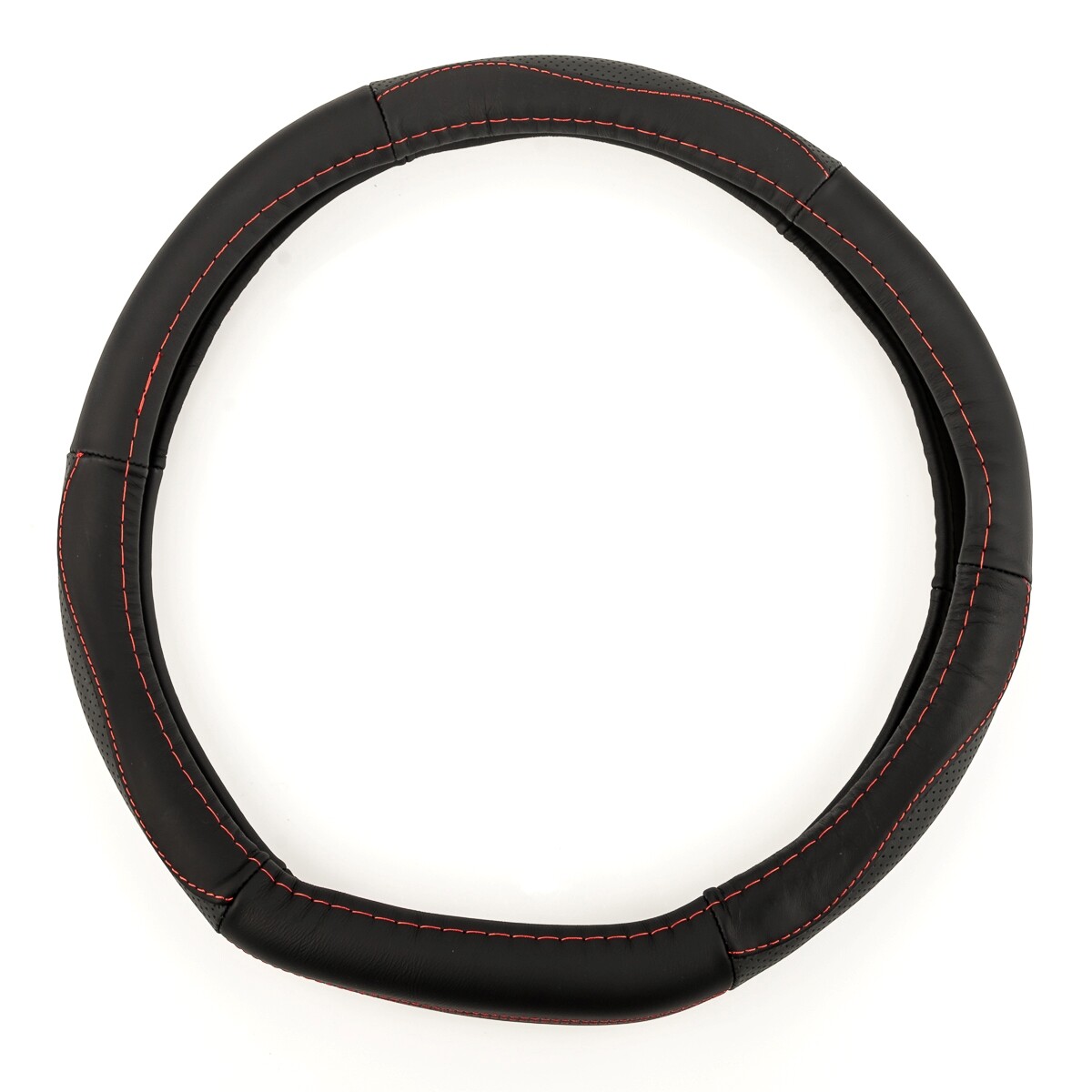 Couvre-volant Anthracite Couture Rouge - Pour Peugeot - Neuf - Protection Et Style