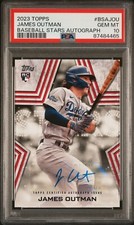 2023 TOPPS SERIES 1 BASEBALL STARS AUTO JAMES OUTMAN AUTOGRAPH RC PSA 10