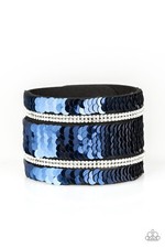 Paparazzi Jewelry  Mermaids Service  Blue Wrap Bracelet New Release New With Tag