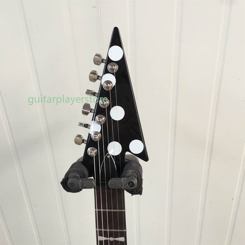 Guitarra Eléctrica Randy Rhoads Flying V Incrustaciones de Pajarita Negra Diapasón Cuerpo Sólido - Imagen 9 de 10