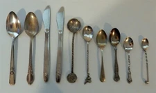 Mixed Lot of Vintage Collector Spoons & Flatware Sweden 800 Airline & More