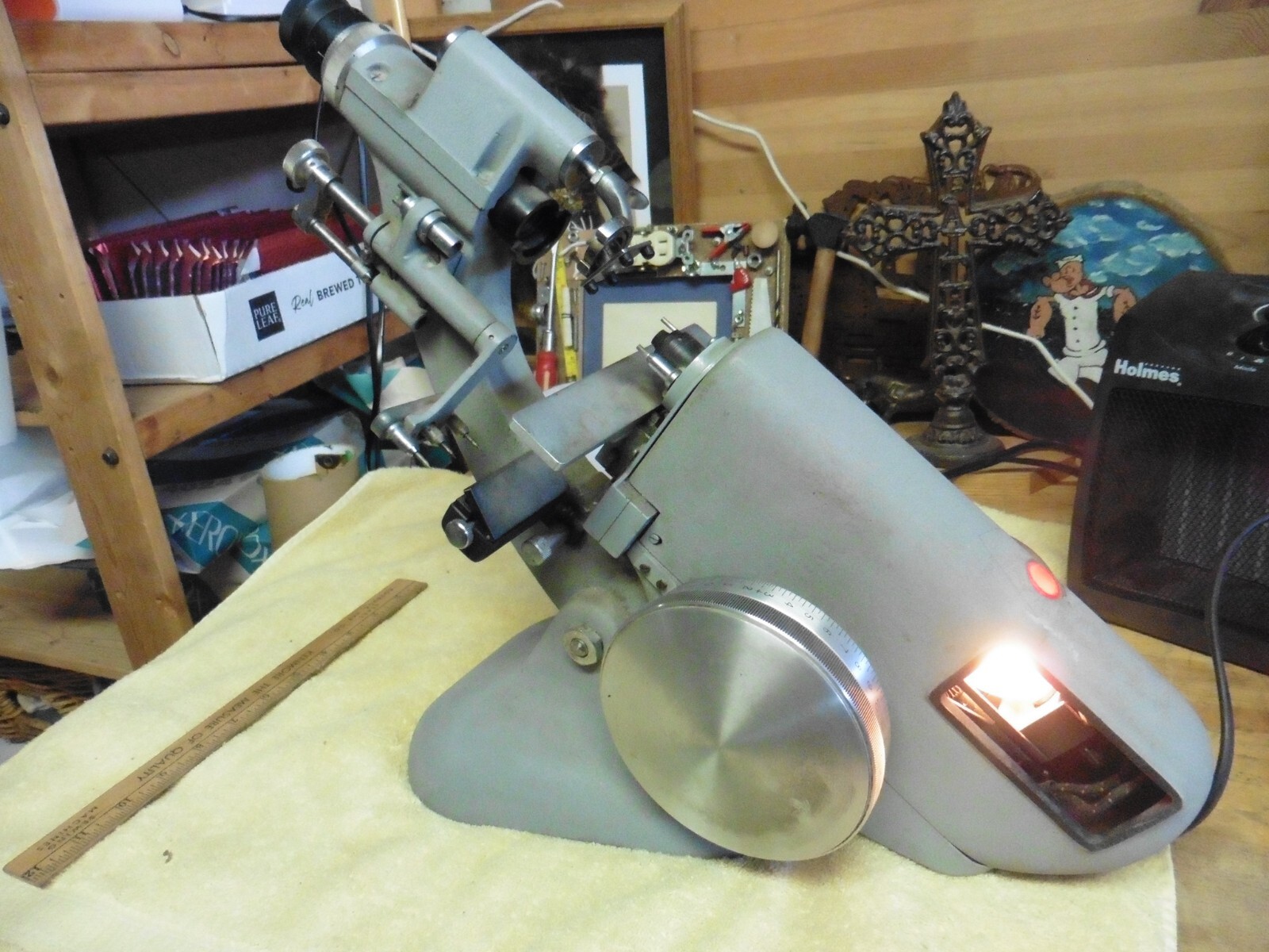 Vintage Bausch & Lomb Optical Lensometer 21-65-70 Eye Scope working light