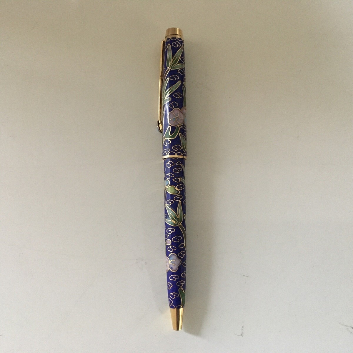 Stylo Plume Chinois Vintage En Cloisonné - Multicolore - Avec Son Étui De Présentation - Occasion