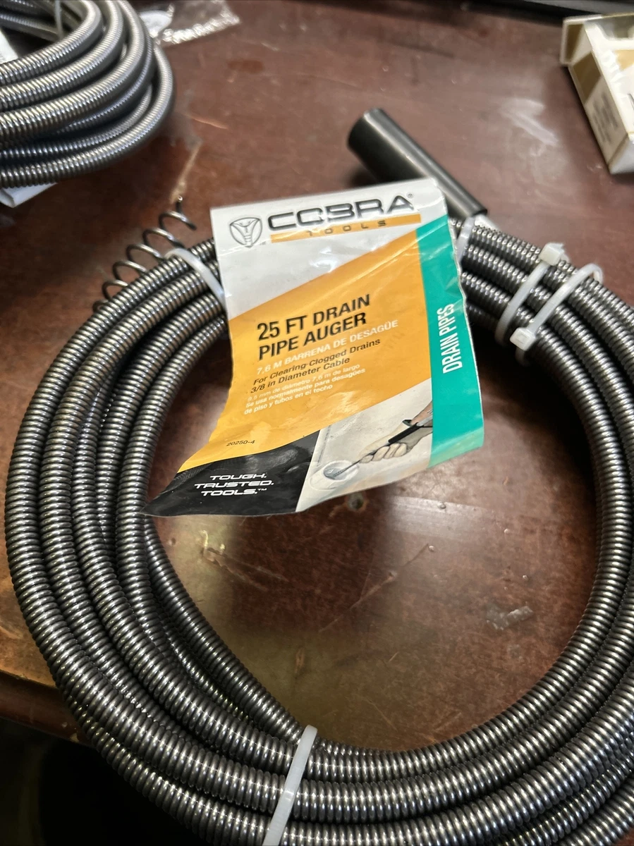Cobra Products 20250 Drain Auger 3 8 Inch by 25 Foot eBay