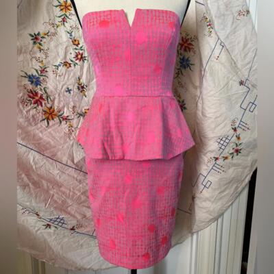 Vintage Nicole Miller Hot Pink Polka Dot Peplum Mini Dress | eBay Vintage Nicole Miller Hot Pink Polka Dot Peplum Mini Dress | eBay