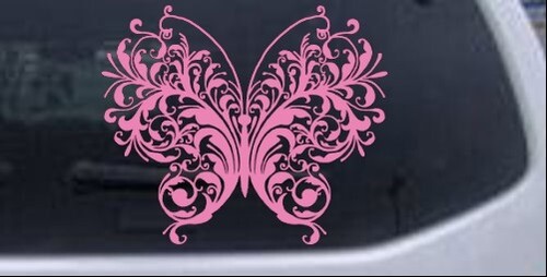 Swirl Butterfly Car or Truck Window Laptop Decal Sticker - Picture 10 of 32