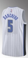 CANOTTA/JERSEY DA COLLEZIONE-BASKET NBA-ORLANDO MAGIC-BANCHERO-BIANCA