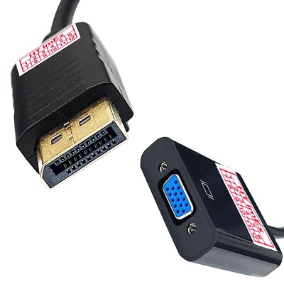 DP Stecker auf VGA Buchse Konverter komp. für Display Monitor PC and Projector