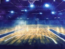 Basketball Court Photography BACKDROP Basketball Court Indoor Lights,7'x5'-New