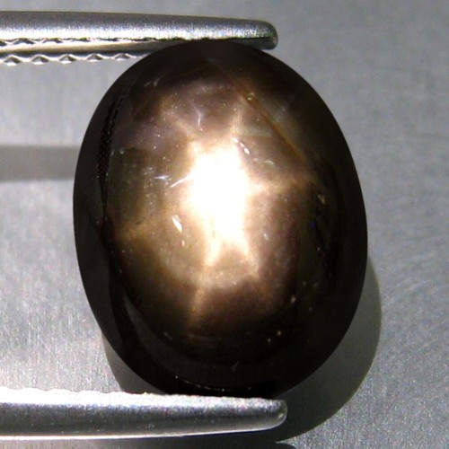 5.19 CT 11x8 MM DAZZLING 6 RAYS SPARKLING NATURAL BLACK STAR SAPPHIRE GEMSTONE - 第 2/3 張圖片