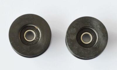 Set 4 Pulegge Con Scanalatura A U 8x40x20.7mm - Ruote Di Guida Per Porte E Finestre - Nero