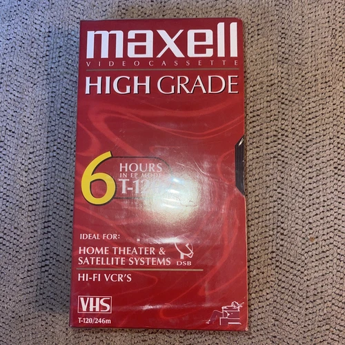 Maxwell High Grade T-120 6 Hour VHS