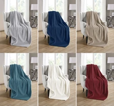 Kate Aurora Ultra Soft & Plush Fleece Throw Blanket Covers - Assorted Colors