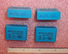 QTY (20) .47uf 275Vac 10% X2 EMI SUPPRESSION FILM CAPACITORS B81133C1474K